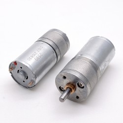 2個 Φ24.4mm 6V/12V ブラシDCギヤードモータ 永久磁石モータ GM25-370CA 平行軸ギヤボックス付き