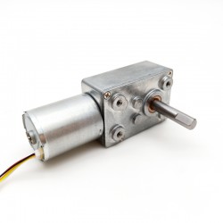 2個 12V/24V Brushless DC Worm Gear Motor 2.7W 軸径 6mm 90度出力軸ウォームギアボックス付き