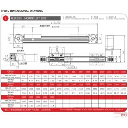 リニア ガイド リニア アクチュエータ FPB45 Nema 23ステッピングモーター付き