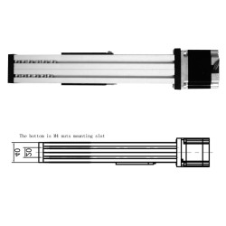 ボールネジアクチュエータ CNCリニアガイドステージ FSL40 500mm Nema 23ステッピングモーター付き