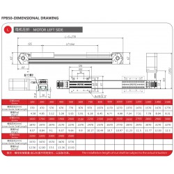 ボールネジアクチュエータ CNCリニアガイドステージ FPB50 95mm Nema 23ステッピングモーター付き