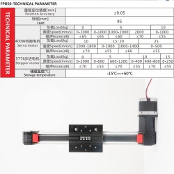 ボールネジアクチュエータ CNCリニアガイドステージ FPB50 95mm Nema 23ステッピングモーター付き