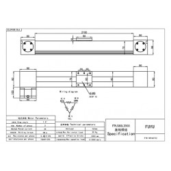 高速 CNC リニア ガイド スライド レール リニアアクチュエータ FBL80 1000mm Nema 34ステッピングモーター付き