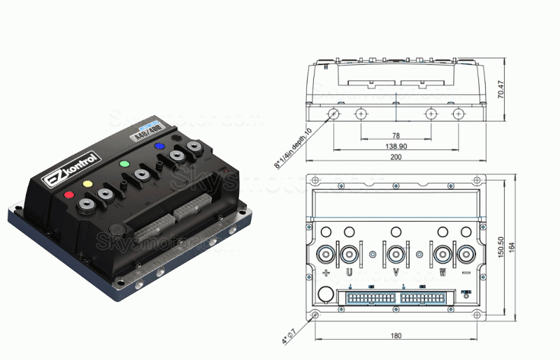 48V/72V 3KW イン ホイールモーター + コントローラーキット HPM3000A-EZ-A48400-kit マウンテンバイク、オートバイ用