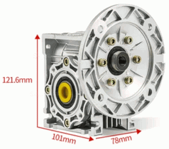 NMRV040シリーズ 丸型ウォームギアボックス ギア比 5:1-100:1 入力シャフト 9mm/11mm/14mm