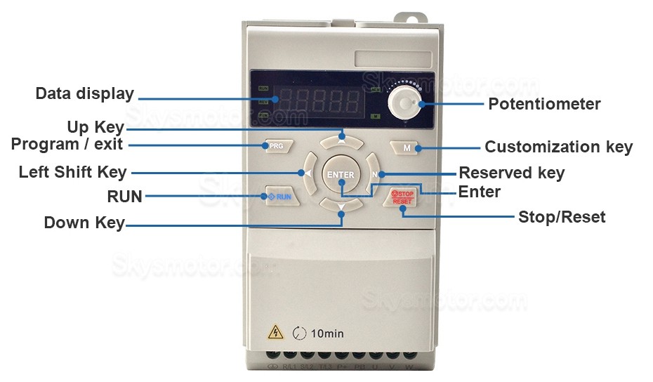 1.5KW CNC 空冷スピンドルモーター 400Hz ER11+ 2HP VFD スピンドルモーターインバーターキット VSK-ASL1.5B