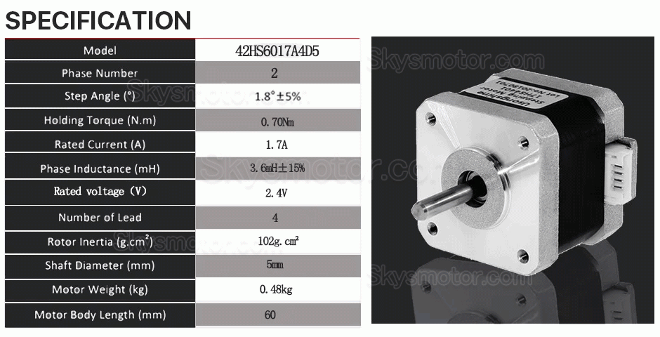 Nema 17 ステッピング モーター 42HS4015A4D5 (30:1 ハーモニックドライブ減速機 + TB6600 ステッピングドライバー付き)